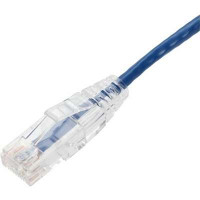 Addon ADD-0-5FSLCAT6A-BE 6IN BLUE CAT 6A SLIM PVC ETHERNET CABLE SNAGLESS CLEAR-CLAW RJ-45 M/M