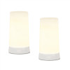 LED White Flickering Light Designer Candle with Remote and Magnet (Set of 2)