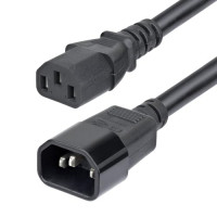 Startech PXTC13C141415FNA 15FT POWER EXTENSION CORD C14 TO C13 15A 250V UL LISTED