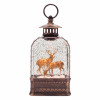 LED Deer Couple Snow Globe 11"H