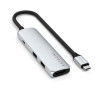 Satechi ST-P4SS 4-IN-1 USB-C SLIM MULTIPORT ADAPTER 4K (SILVER)