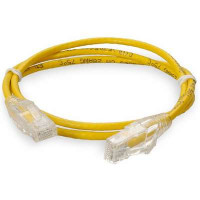 Addon ADD-6FSLCAT6-YW ADDON 6FT YELLOW CAT 6 SLIM PVC ETHERNET CABLE SNAGLESS CLEAR-CLAW RJ-45 M/M