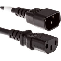 UNC Group PWRC13C1404FRED POWER CORD C13 - C14, 18AWG, 10AMP, 250V, SVT JACKET, RED, 4FT, IEC C13 TO IEC C