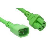 UNC Group PWCD-C14C15-15A-03F-GRN POWER CORD C14 TO C15 15AMP GREEN, 3FT