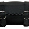 Vance Leather 2 Strap Tool Bag with Braid Accents