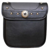 Vance Leather Black and Grey Studded Sissy Bar Bag