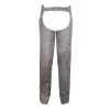 High Mileage Distressed Grey Leather Chap