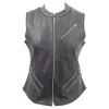 Vance Leather Ladies Premium Leather Zipper Vest
