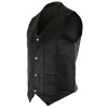 Vance Leather Men's Concealment Leather Plain Side Vest w/ Two Gun Pockets