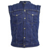 Vance Leather Mens Denim Patch Holder Vest