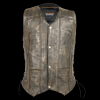 Vance Leather High Mileage Men\'s Distressed Brown 10 Pocket Vest