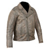 Men's Premium Leather Beltless Mcj W/dual Gun Pockets Z/o Liner With Adjustable Collars For Different Styles