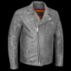 Men's Premium Leather Beltless Mcj W/dual Gun Pockets Z/o Liner With Adjustable Collars For Different Styles