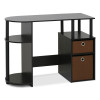Jaya Simplistic Computer Study Desk with Bin Drawers Espresso
