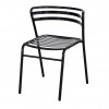 CoGo Steel Outdoor & Indoor Stack Chair, Black
