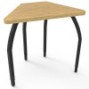 Elo Connect 6 Desk, Bannister Oak Laminate & Banding with 4 Junior Adjustable Smooth Silver Legs - 21-26 x 30 x 18 in.