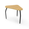 Elo Connect 4 Desk, Fusion Maple Laminate & Banding with 3 Adjustable Smooth Silver Legs - 26-31 x 36 x 24 in.