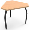 Elo Diamond Desk, Grey Nebula Laminate & Banding with 3 Junior Adjustable Smooth Silver Legs - 21-26 x 34 x 30 in.
