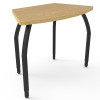 Elo Echo Desk, Fusion Maple Laminate & Banding with 4 Junior Adjustable Smooth Silver Legs - 21-26 x 36 x 20 in.