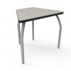 Elo Connect 8 Desk with Grey Nebula Laminate & 4 Junior Adjustable Smooth Silver Legs - 21-26 x 33 x 24 in.