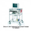 3 Tier Computer Workstation Unit Chrome - 24 x 30 x 34 in.