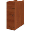 28.0 x 9.5 x 22.75 in. Narrow Profile Pedestal Desk Cognac