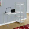 HomeRoots 55 in. MDF & White Metal Computer Desk