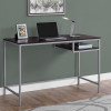 HomeRoots 30 in. MDF & Silver Metal Computer Desk
