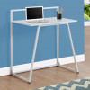 HomeRoots 34 in. White MDF & White Metal Computer Desk