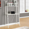 HomeRoots 60.25 in. White MDF & White Metal Computer Desk