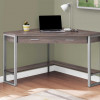 HomeRoots 30 in. Particle Board & Silver Metal Computer Desk