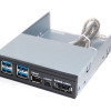 Bytecc Bytecc 3.5 in. USB3.0-Firewire 400-POWER e-SATA Combo Internal HUB