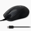Macally Peripherals UCROCKETB 3 BUTTON WIRED OPTICAL USB-C MOUSE BLACK QUIET CLICK
