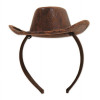 Beistle Cowboy Hat Headband Brown - Pack of 12