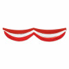 DDI 1907373 Red & White Fabric Bunting Case of 6