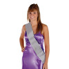 Beistle Silver Satin Sash - Pack of 6