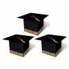 DDI 1907408 Grad Cap Favor Boxes - Black Case of 12