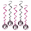 Beistle Company Sweet 16 Whirls - Pack of 6