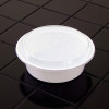 Pactiv 48 oz Round Micro Container Combo with Lid White - Case of 150