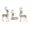 Glittered Holiday Deer Figurine (Set of 3)