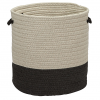 Colonial Mills 15 x 15 x 16 in. Sunbrella Coastal Basket Ebony