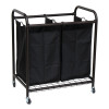 Oceanstar 2-Bag Rolling Laundry Sorter Bronze
