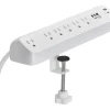 Eaton TLP66UCLAMP 6OUTLET SURGE PROTECTOR USB-A/C CHARGING 5-15R CLAMP 6FT CORD