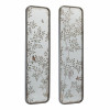 Wall Mirror with Bird and Floral Foliage Print (Set of 2)