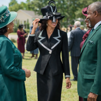 GMI Church Suit Matching Jacket & Skirt Embellished Twill 2pc combines elegance with comfort.