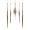 Gold and Silver Ombre Drop Ornament (Set of 6)