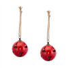 Red Metal Sleigh Bell with Jute Hanger (Set of 2)