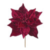 Burgandy Poinsettia Flower Stem (Set of 6)