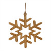 Gold Metal Snowflake Ornament (Set of 12)
