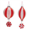 Glass Peppermint Drop Ornament (Set of 12)